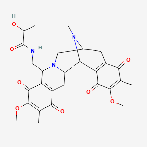 molecular formula C28H33N3O8 B1215329 21-Decyano-25-dihydrosaframycin A CAS No. 81853-83-0