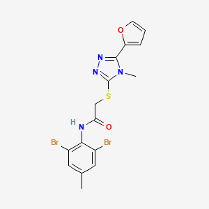 molecular formula C16H14Br2N4O2S B12153373 C16H14Br2N4O2S 