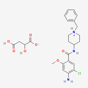molecular formula C24H30ClN3O7 B1215341 Clebopride malate CAS No. 57645-91-7