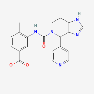 molecular formula C21H21N5O3 B12153447 methyl 4-methyl-3-({[4-(pyridin-4-yl)-3,4,6,7-tetrahydro-5H-imidazo[4,5-c]pyridin-5-yl]carbonyl}amino)benzoate 