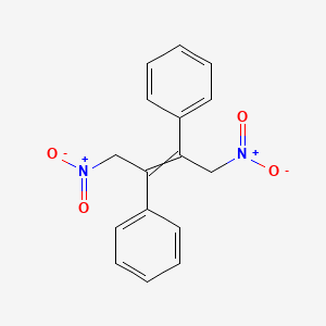 molecular formula C16H14N2O4 B1215351 (1,4-Dinitro-3-phenylbut-2-en-2-yl)benzene 