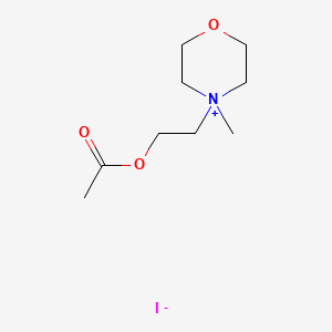 molecular formula C9H18INO3 B1215353 4-[2-(Acetyloxy)ethyl]-4-methylmorpholin-4-ium iodide CAS No. 63147-02-4