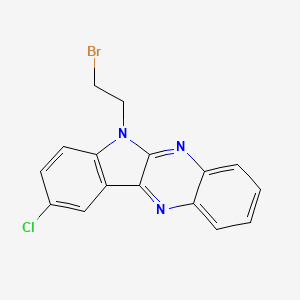 molecular formula C16H11BrClN3 B12153610 5-(2-Bromoethyl)-2-chloroindolo[2,3-b]quinoxaline 
