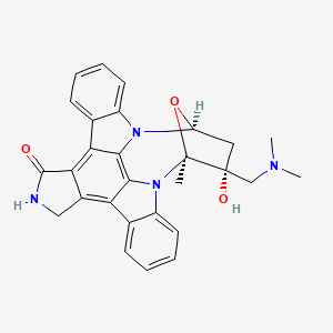(15S,16R,18S)-16-[(Dimethylamino)methyl]-16-hydroxy-15-methyl-28-oxa-4,14,19-triazaoctacyclo[12.11.2.115,18.02,6.07,27.08,13.019,26.020,25]octacosa-1,6,8,10,12,20,22,24,26-nonaen-3-one