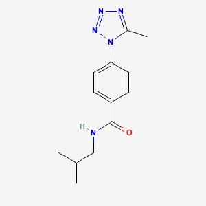 molecular formula C13H17N5O B12153664 N-(2-methylpropyl)-4-(5-methyl-1H-tetrazol-1-yl)benzamide 