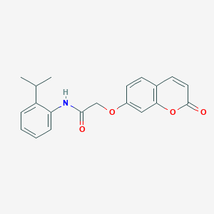 molecular formula C20H19NO4 B12153668 N~1~-(2-isopropylphenyl)-2-[(2-oxo-2H-chromen-7-yl)oxy]acetamide 