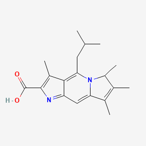 3,6,7,8-Tetramethyl-4-(2-methylpropyl)-6h-pyrrolo[3,2-f]indolizine-2-carboxylic acid