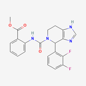 molecular formula C21H18F2N4O3 B12153798 methyl 2-({[4-(2,3-difluorophenyl)-1,4,6,7-tetrahydro-5H-imidazo[4,5-c]pyridin-5-yl]carbonyl}amino)benzoate 