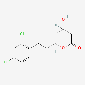 6-[2-(2,4-Dichlorophenyl)ethyl]-4-hydroxyoxan-2-one