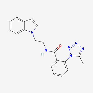 molecular formula C19H18N6O B12153980 N-[2-(1H-indol-1-yl)ethyl]-2-(5-methyl-1H-tetrazol-1-yl)benzamide 