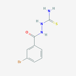 molecular formula C8H8BrN3OS B12154146 2-(3-Bromobenzoyl)hydrazinecarbothioamide 