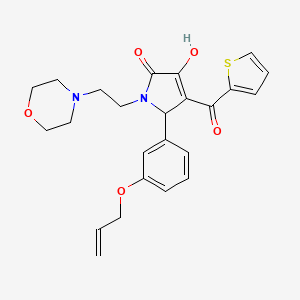 molecular formula C24H26N2O5S B12154147 3-Hydroxy-1-(2-morpholin-4-ylethyl)-5-(3-prop-2-enyloxyphenyl)-4-(2-thienylcar bonyl)-3-pyrrolin-2-one 
