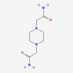 molecular formula C8H16N4O2 B12154177 2-[4-(Carbamoylmethyl)piperazin-1-yl]acetamide 