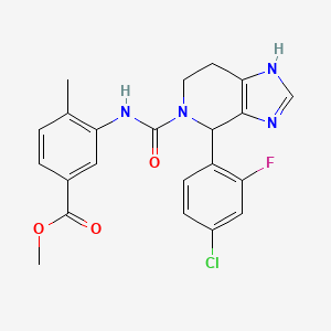 molecular formula C22H20ClFN4O3 B12154220 methyl 3-({[4-(4-chloro-2-fluorophenyl)-1,4,6,7-tetrahydro-5H-imidazo[4,5-c]pyridin-5-yl]carbonyl}amino)-4-methylbenzoate 