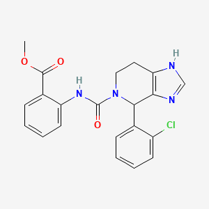 molecular formula C21H19ClN4O3 B12154251 methyl 2-({[4-(2-chlorophenyl)-3,4,6,7-tetrahydro-5H-imidazo[4,5-c]pyridin-5-yl]carbonyl}amino)benzoate 