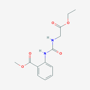 molecular formula C13H16N2O5 B12154281 Methyl 2-{[(2-ethoxy-2-oxoethyl)carbamoyl]amino}benzoate 
