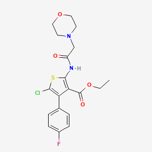 molecular formula C19H20ClFN2O4S B12154325 Ethyl 5-chloro-4-(4-fluorophenyl)-2-[2-(morpholin-4-yl)acetamido]thiophene-3-carboxylate 