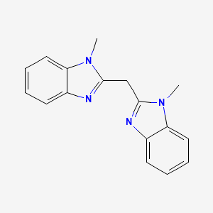 molecular formula C17H16N4 B1215433 Bis(1-methylbenzimidazol-2-yl)methane CAS No. 55514-10-8