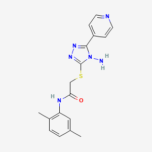 molecular formula C17H18N6OS B12154351 2-[(4-amino-5-pyridin-4-yl-1,2,4-triazol-3-yl)sulfanyl]-N-(2,5-dimethylphenyl)acetamide 