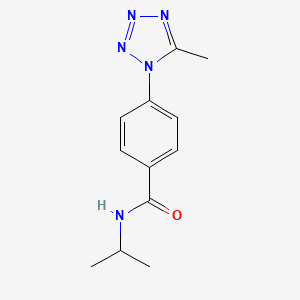 molecular formula C12H15N5O B12154382 4-(5-methyl-1H-tetrazol-1-yl)-N-(propan-2-yl)benzamide 