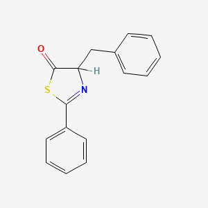 molecular formula C16H13NOS B1215439 2-Phenyl-4-benzylthiazolin-5-one CAS No. 22963-07-1