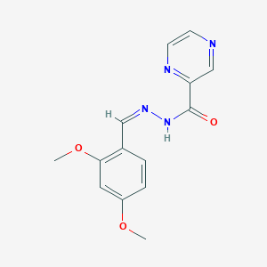 molecular formula C14H14N4O3 B12154420 N'-[(Z)-(2,4-dimethoxyphenyl)methylidene]pyrazine-2-carbohydrazide 