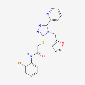molecular formula C20H16BrN5O2S B12154445 N-(2-bromophenyl)-2-{[4-(furan-2-ylmethyl)-5-(pyridin-2-yl)-4H-1,2,4-triazol-3-yl]sulfanyl}acetamide 