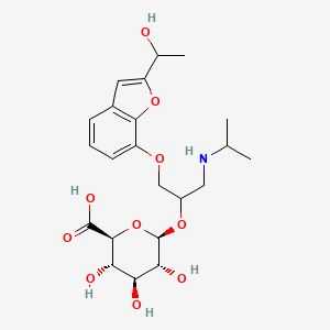 (2S,3S,4S,5R,6R)-3,4,5-trihydroxy-6-[1-[[2-(1-hydroxyethyl)-1-benzofuran-7-yl]oxy]-3-(propan-2-ylamino)propan-2-yl]oxyoxane-2-carboxylic acid