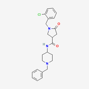 molecular formula C24H28ClN3O2 B12154451 N-(1-benzylpiperidin-4-yl)-1-(2-chlorobenzyl)-5-oxopyrrolidine-3-carboxamide 