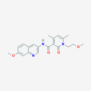 molecular formula C21H23N3O4 B12154471 1-(2-methoxyethyl)-N-(7-methoxyquinolin-3-yl)-4,6-dimethyl-2-oxo-1,2-dihydropyridine-3-carboxamide 