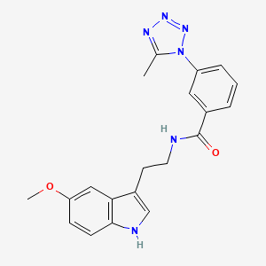 molecular formula C20H20N6O2 B12154741 N-[2-(5-methoxy-1H-indol-3-yl)ethyl]-3-(5-methyl-1H-tetrazol-1-yl)benzamide 