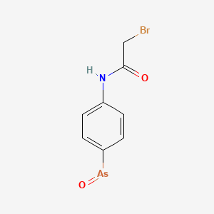 molecular formula C8H7AsBrNO2 B1215476 4-((Bromoacetyl)amino)phenyl arsenoxide CAS No. 67278-31-3
