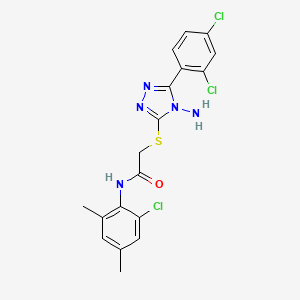 molecular formula C18H16Cl3N5OS B12154776 C18H16Cl3N5OS 