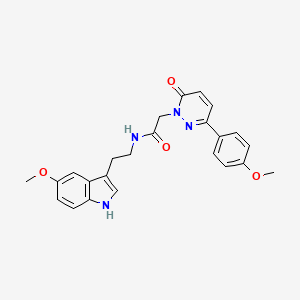molecular formula C24H24N4O4 B12155022 N-[2-(5-methoxy-1H-indol-3-yl)ethyl]-2-[3-(4-methoxyphenyl)-6-oxopyridazin-1(6H)-yl]acetamide 