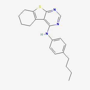 molecular formula C20H23N3S B12155059 N-(4-butylphenyl)-5,6,7,8-tetrahydro[1]benzothieno[2,3-d]pyrimidin-4-amine 