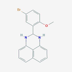 molecular formula C18H15BrN2O B12155113 2-(5-Bromo-2-methoxy-phenyl)-2,3-dihydro-1H-perimidine 