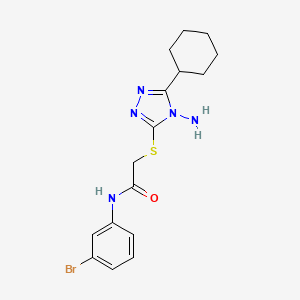 molecular formula C16H20BrN5OS B12155182 2-[(4-amino-5-cyclohexyl-4H-1,2,4-triazol-3-yl)sulfanyl]-N-(3-bromophenyl)acetamide 