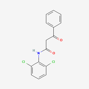 molecular formula C15H11Cl2NO2 B12155289 Benzenepropanamide, N-(2,6-dichlorophenyl)-beta-oxo- CAS No. 314245-34-6