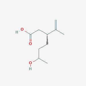 molecular formula C10H18O3 B1215538 (3R)-6-Hydroxy-3-isopropenyl-heptanoate 