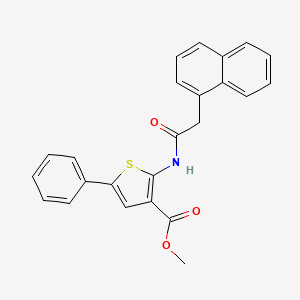 molecular formula C24H19NO3S B12155518 Methyl 2-(2-naphthylacetylamino)-5-phenylthiophene-3-carboxylate 