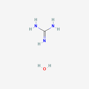 molecular formula CH7N3O B1215563 Guanidine, monohydrate CAS No. 64120-25-8