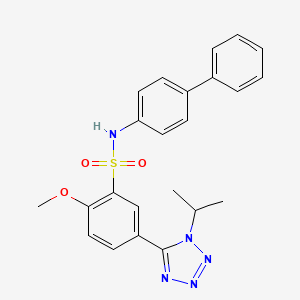 molecular formula C23H23N5O3S B12155667 N-(biphenyl-4-yl)-2-methoxy-5-[1-(propan-2-yl)-1H-tetrazol-5-yl]benzenesulfonamide 