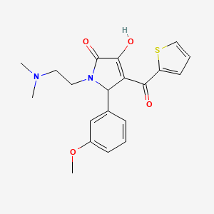 molecular formula C20H22N2O4S B12155694 (4E)-1-[2-(dimethylamino)ethyl]-4-[hydroxy(thiophen-2-yl)methylidene]-5-(3-methoxyphenyl)pyrrolidine-2,3-dione 