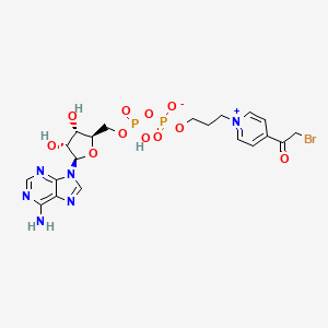 molecular formula C20H25BrN6O11P2 B1215580 (3-(4-Bromoacetylpyridinio)propyl)adenosine pyrophosphate CAS No. 36097-68-4