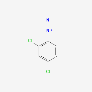 molecular formula C6H3Cl2N2+ B1215582 2,4-Dichlorobenzenediazonium CAS No. 27165-13-5