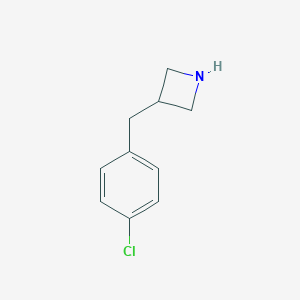 molecular formula C10H12ClN B121559 3-[(4-Chlorophenyl)methyl]azetidine CAS No. 606129-49-1