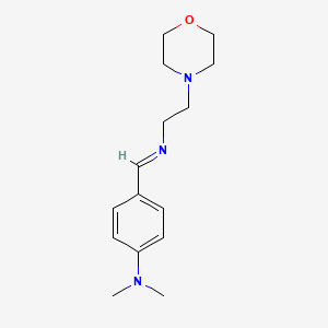 molecular formula C15H23N3O B12155935 N,N-dimethyl-4-(2-morpholin-4-ylethyliminomethyl)aniline CAS No. 6998-65-8
