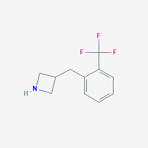 molecular formula C11H12F3N B121561 3-[[2-(Trifluoromethyl)phenyl]methyl]azetidine CAS No. 937626-43-2
