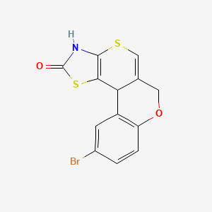 molecular formula C13H8BrNO2S2 B12156136 C13H8BrNO2S2 