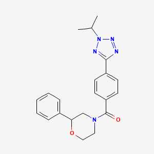 molecular formula C21H23N5O2 B12156155 (2-phenylmorpholin-4-yl){4-[2-(propan-2-yl)-2H-tetrazol-5-yl]phenyl}methanone 